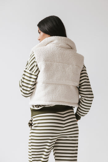 Nolan Puffer Vest in Ivory - FINAL SALE