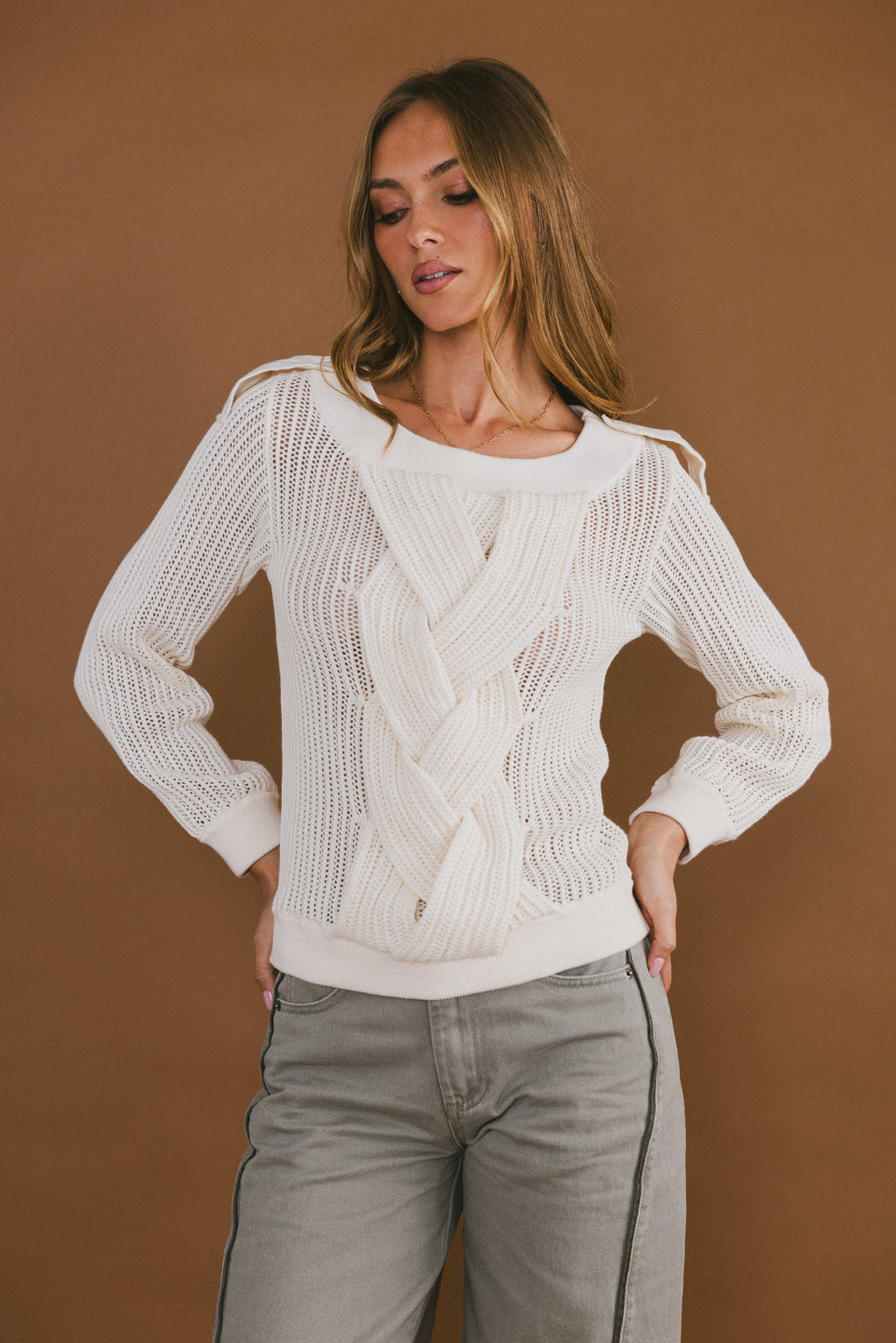 Brynn Braided Sweater - FINAL SALE
