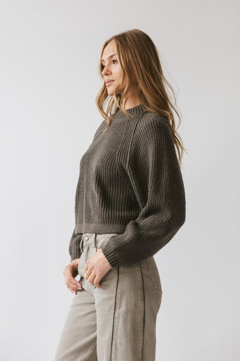 Shayla Knit Sweater in Charcoal - FINAL SALE