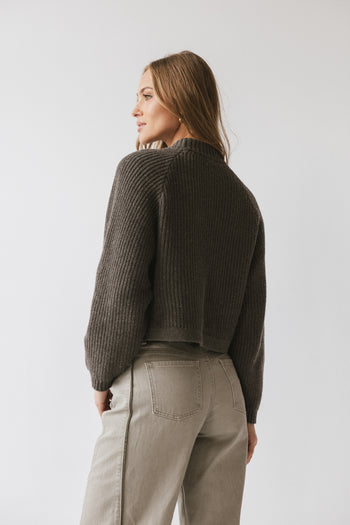 Shayla Knit Sweater in Charcoal - FINAL SALE