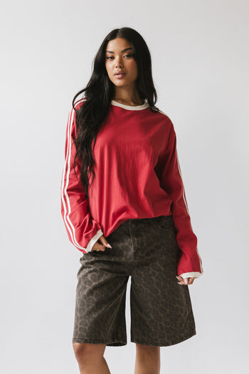 Romy Striped top in Red - FINAL SALE