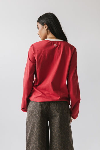 Romy Striped top in Red - FINAL SALE