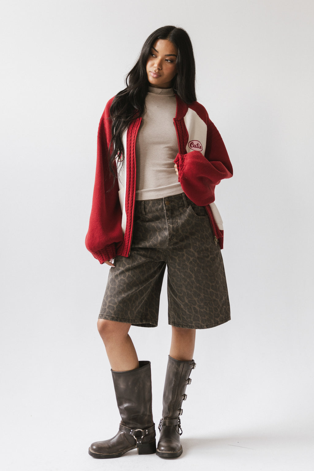 Paula Oversized Jacket in Red - FINAL SALE