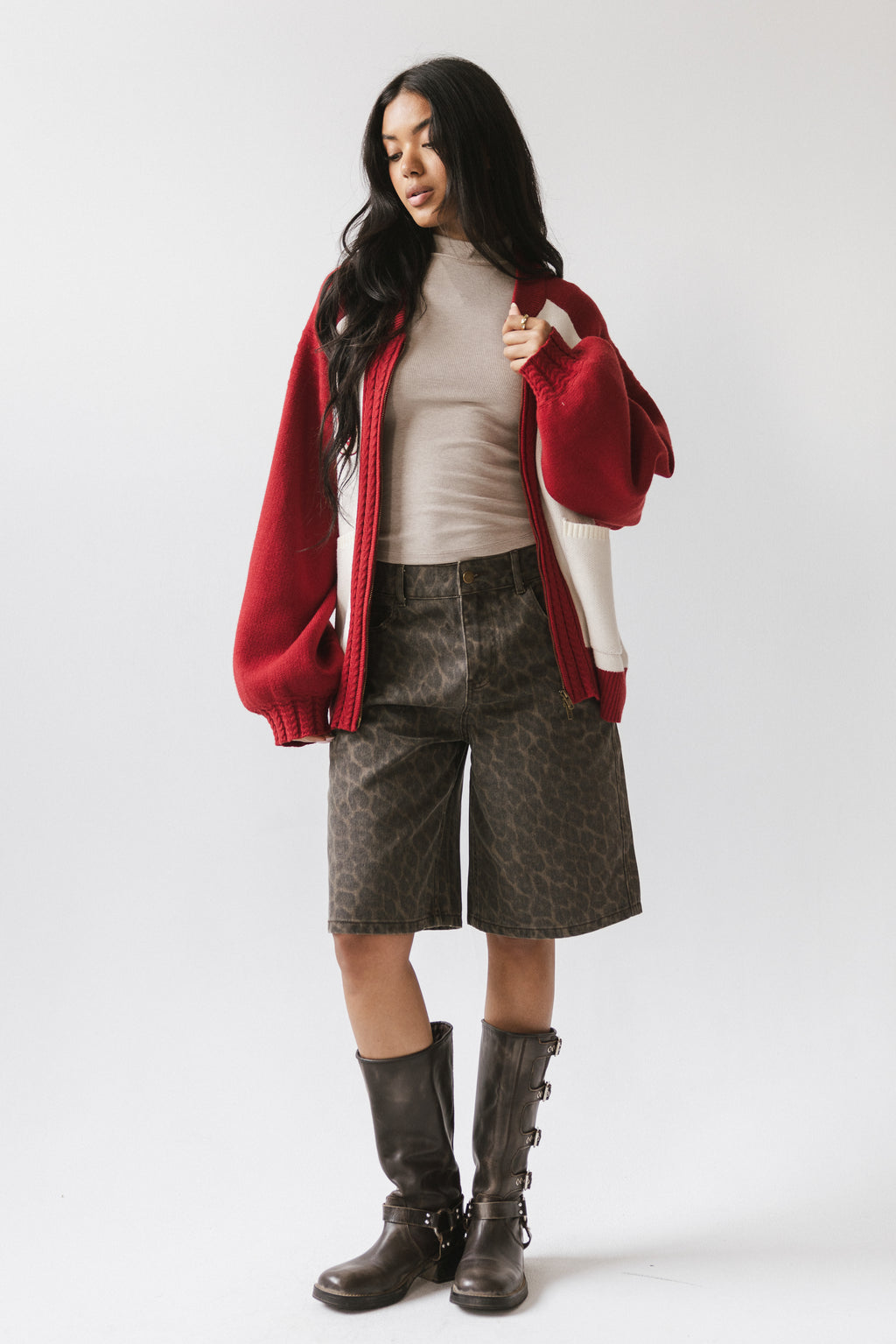 Paula Oversized Jacket in Red - FINAL SALE