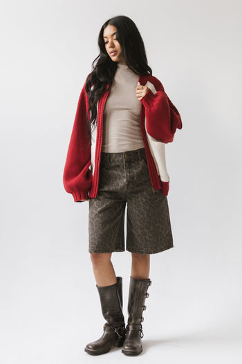Paula Oversized Jacket in Red - FINAL SALE