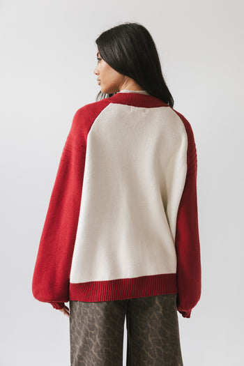 Paula Oversized Jacket in Red - FINAL SALE