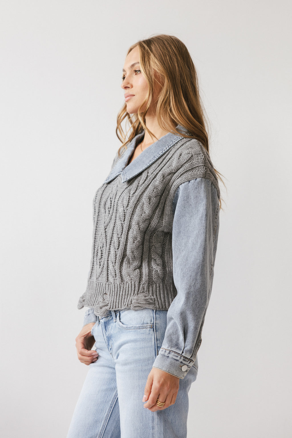 Selena Mixed Media Sweater - FINAL SALE