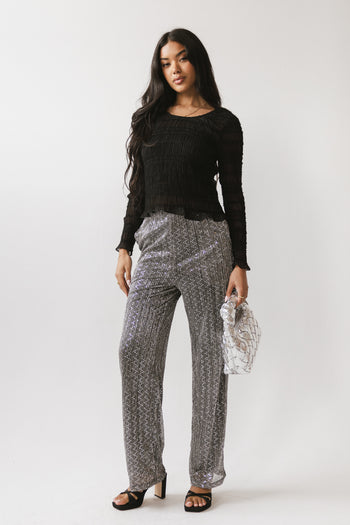 Opie Smocked Top in Black