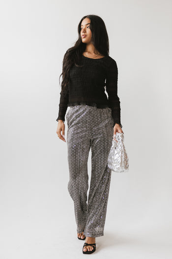 Opie Smocked Top in Black