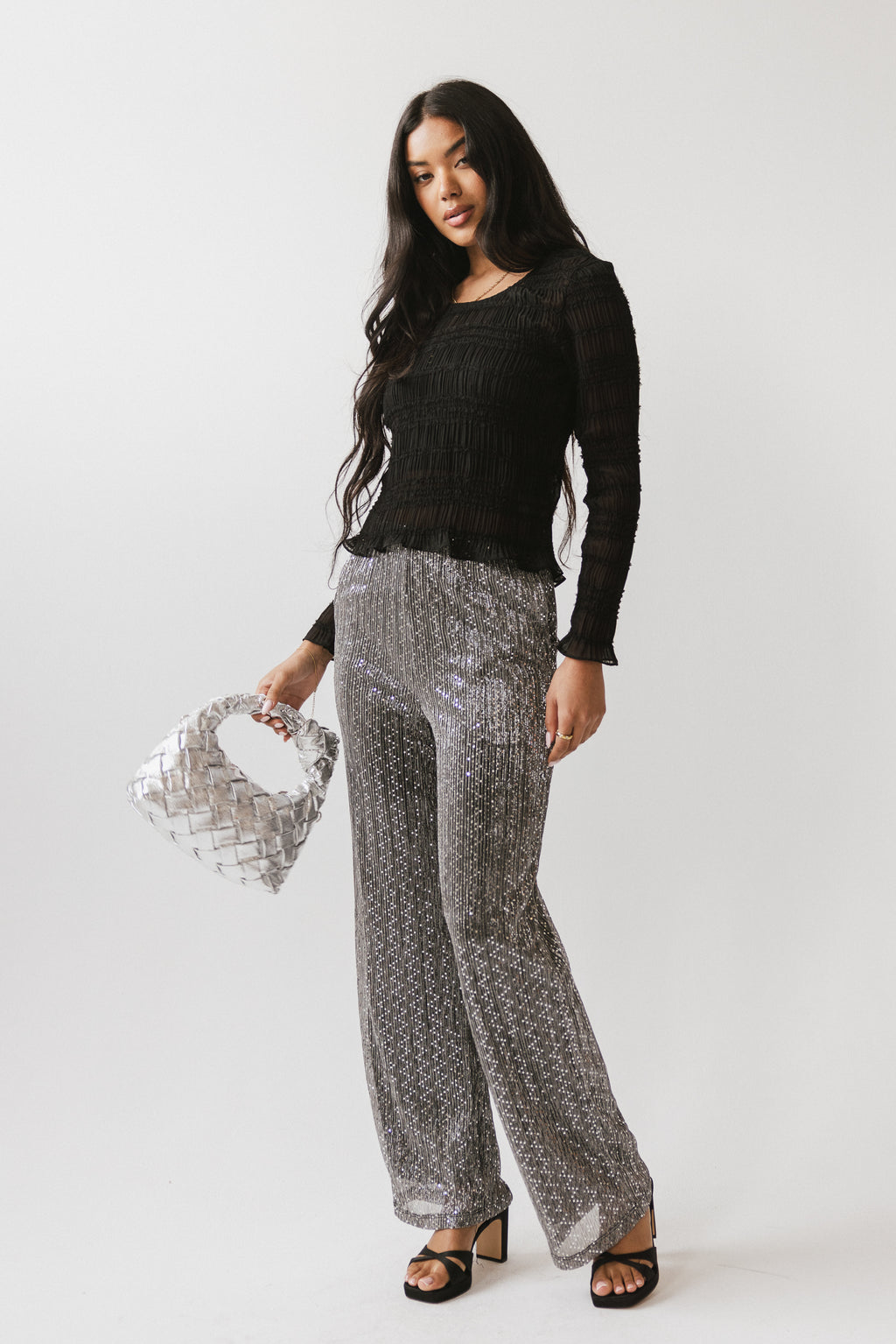 Opie Smocked Top in Black