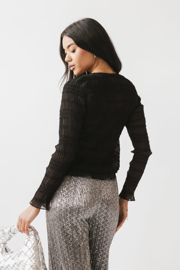 Opie Smocked Top in Black