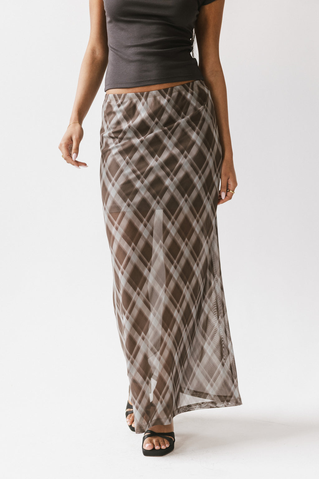 Cecily Plaid Midi Skirt - FINAL SALE