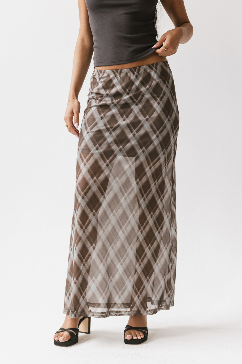 Cecily Plaid Midi Skirt - FINAL SALE