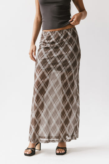 Cecily Plaid Midi Skirt - FINAL SALE