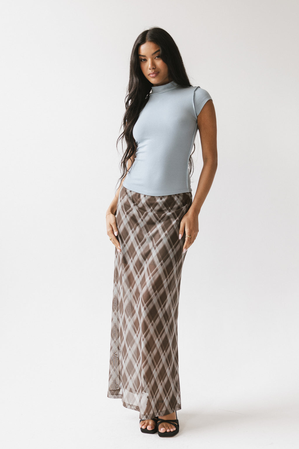 Cecily Plaid Midi Skirt - FINAL SALE
