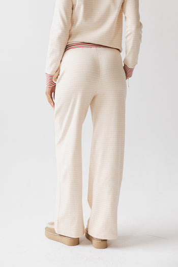 April Striped Pants in Beige
