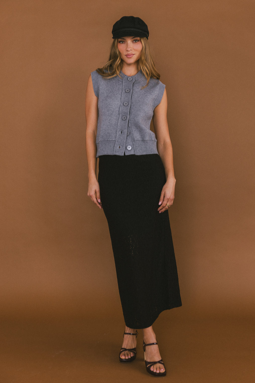 Tori Sweater Vest in Grey - FINAL SALE