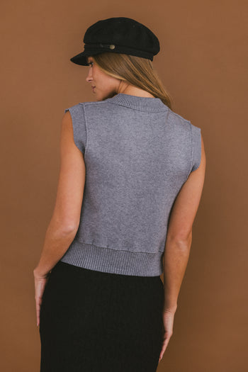 Tori Sweater Vest in Grey - FINAL SALE