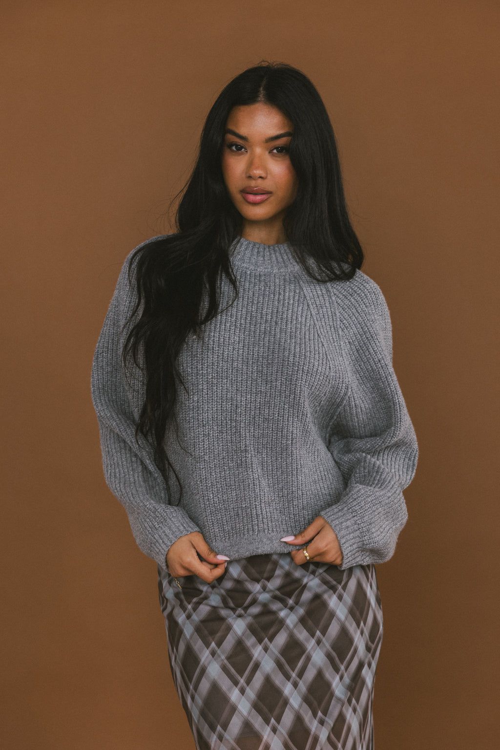 Shayla Knit Sweater in Grey - FINAL SALE