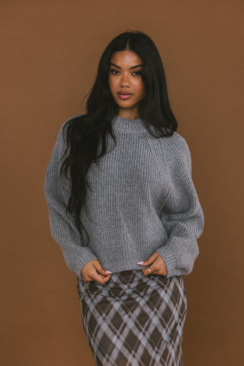 Shayla Knit Sweater in Grey - FINAL SALE