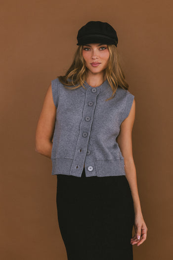 Tori Sweater Vest in Grey - FINAL SALE