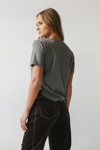 Stan Ruched Top in Grey - FINAL SALE