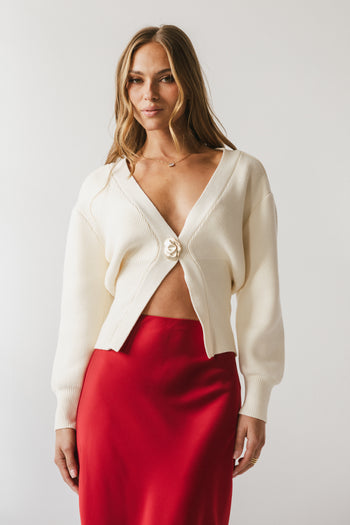 Minnie Knit Cardigan in Cream