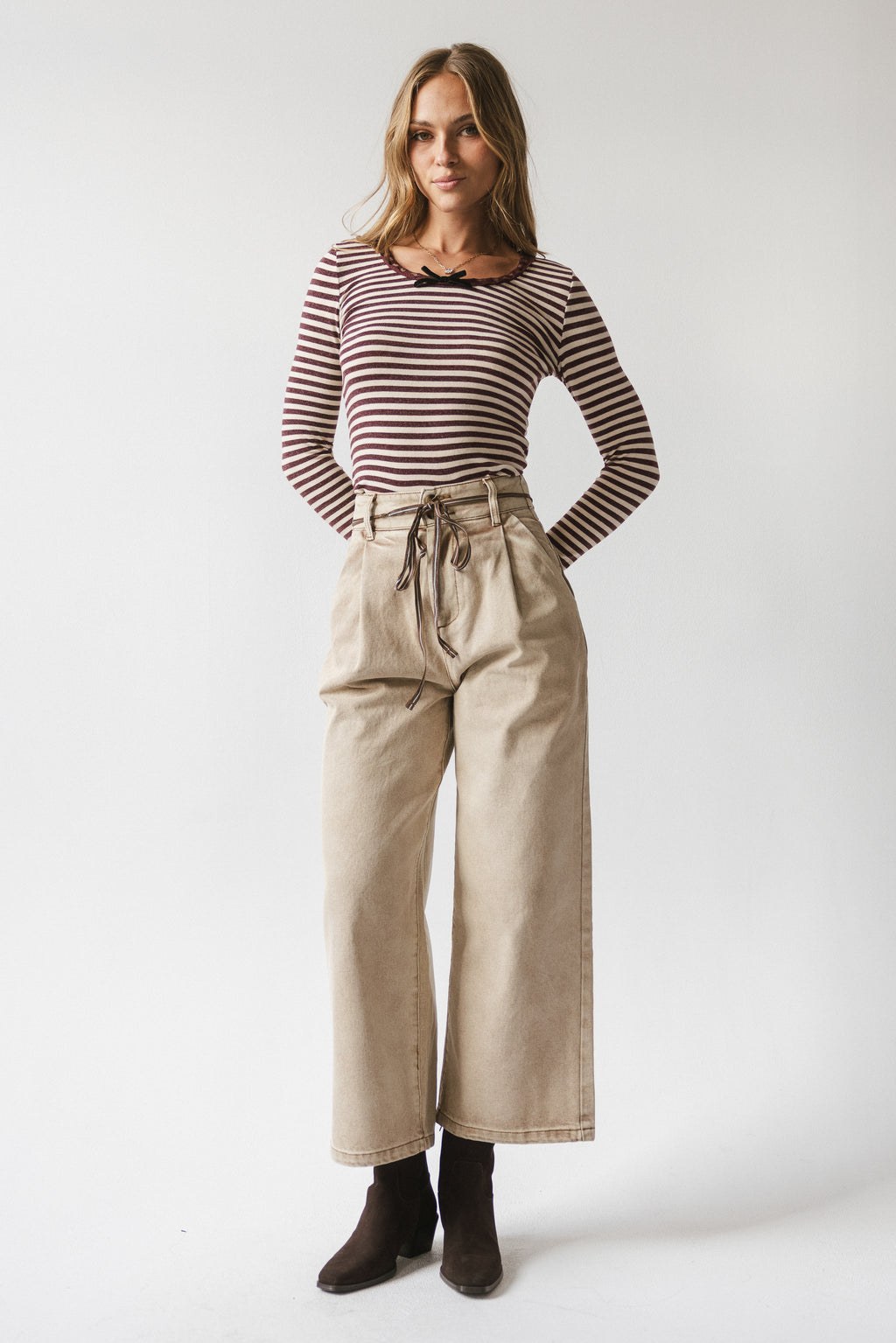 Jovie Pleated Wide Leg Pants - FINAL SALE
