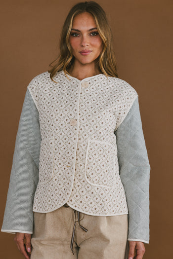 Lucas Quilted Jacket in Forest