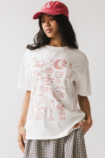 Just A Girl Graphic Tee - FINAL SALE