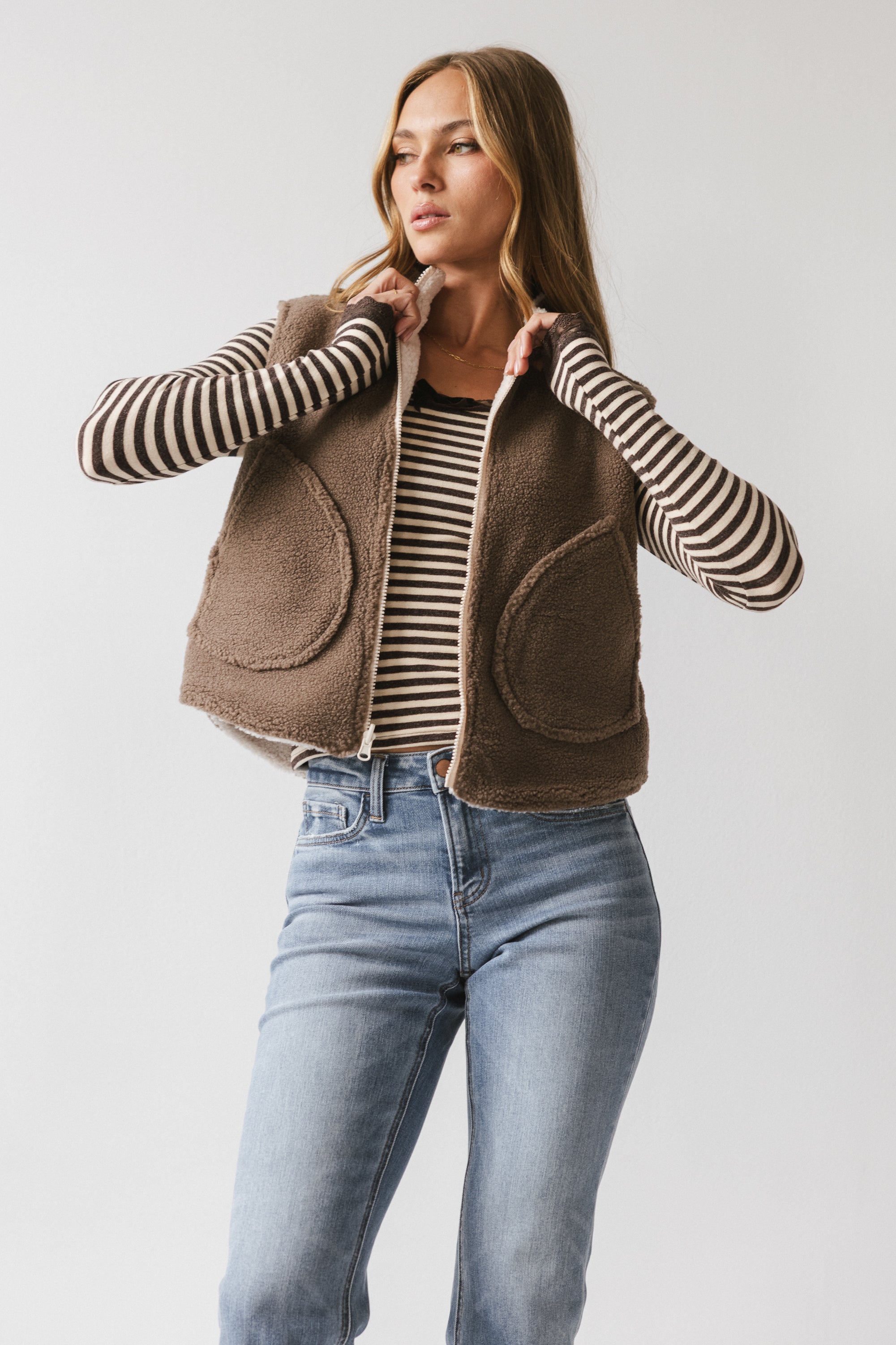 Maddox Reversible Sherpa Vest - FINAL SALE