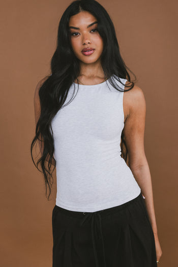 Alder Fitted Tank in Grey