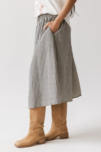 Braxton Plaid Midi Skirt