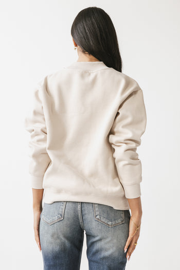 Marie Oversized Sweatshirt in Beige - FINAL SALE