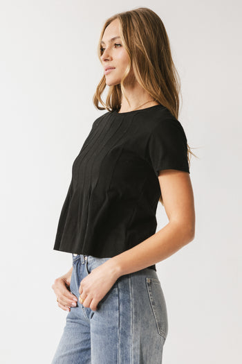 Cattelain Pleated Top in Black