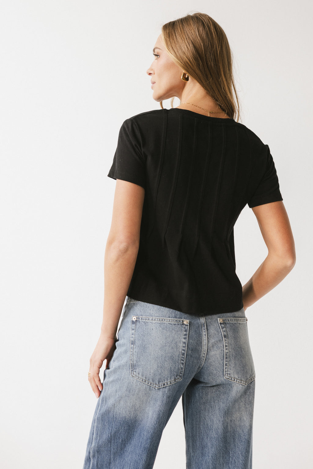 Cattelain Pleated Top in Black