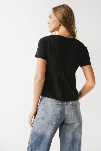 Cattelain Pleated Top in Black