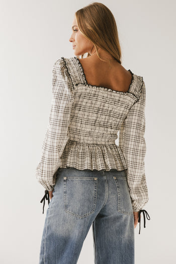 Vale Smocked Blouse in Black - FINAL SALE