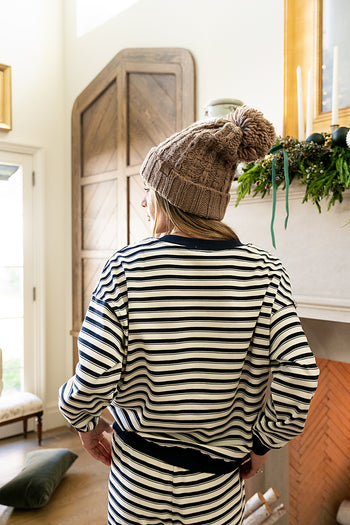 Taya Striped Sweater in Navy - FINAL SALE