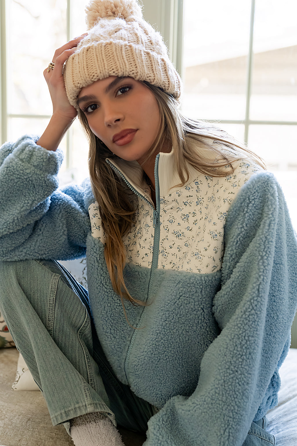 Frosty Mixed Media Jacket