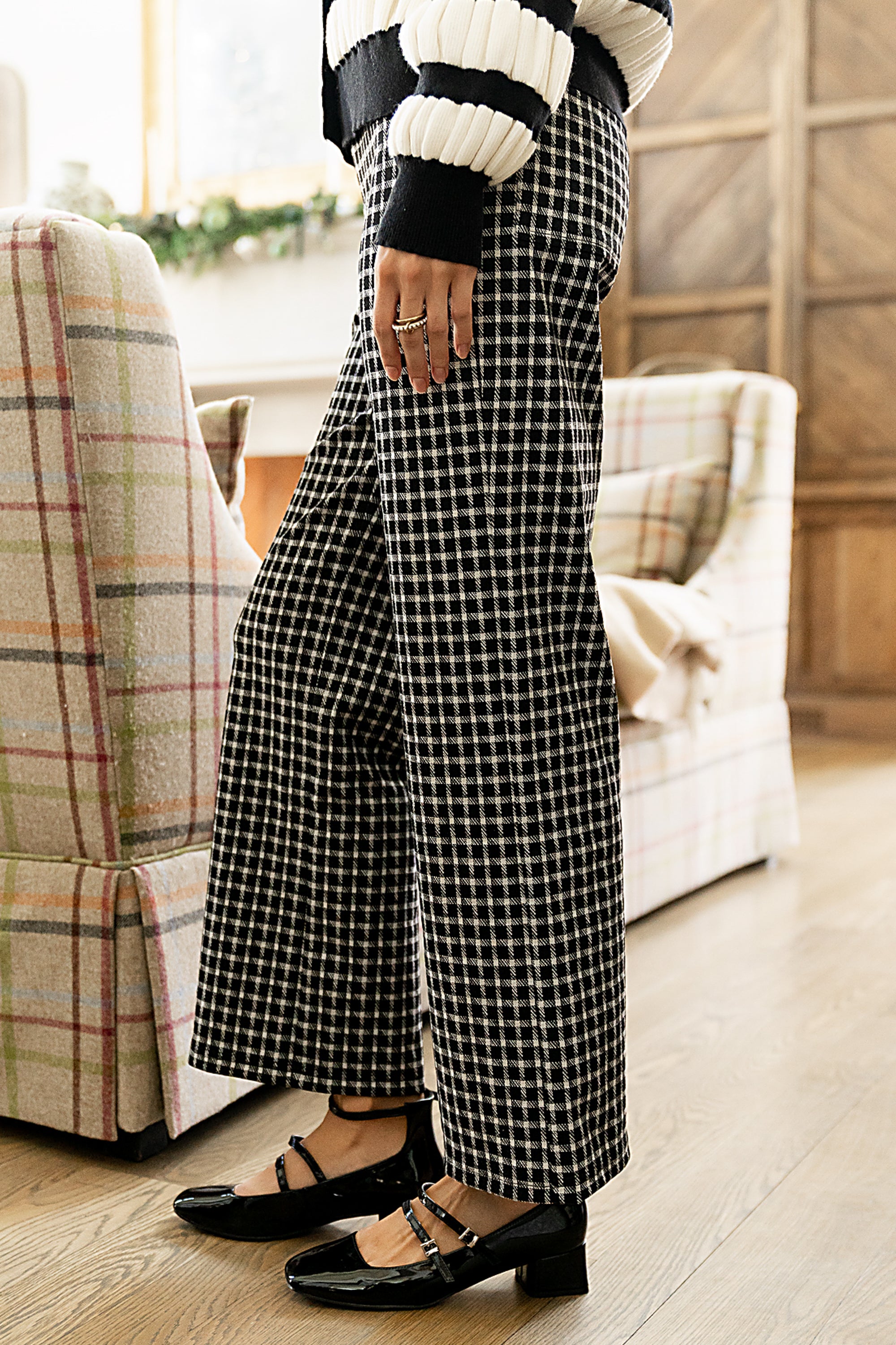 Constance Plaid Wide Leg Pants - FINAL SALE