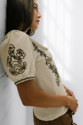 Jamie Embroidered Top