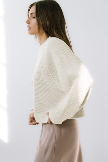 Shayla Knit Sweater in Ivory - FINAL SALE