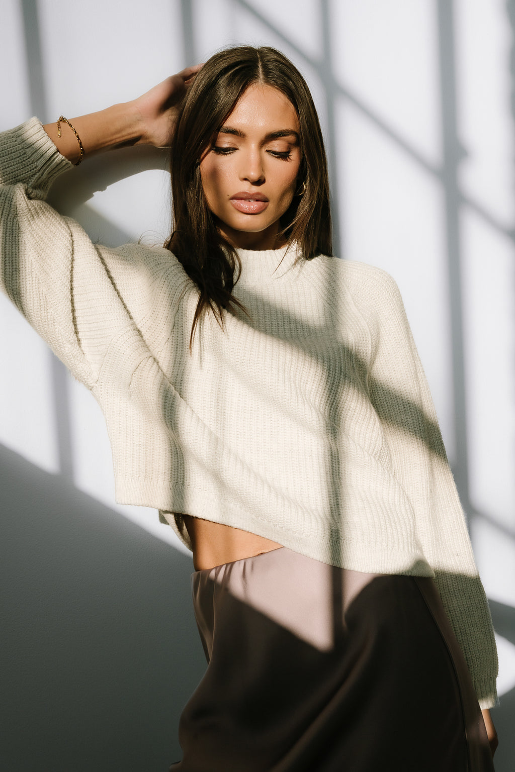 Shayla Knit Sweater in Ivory - FINAL SALE