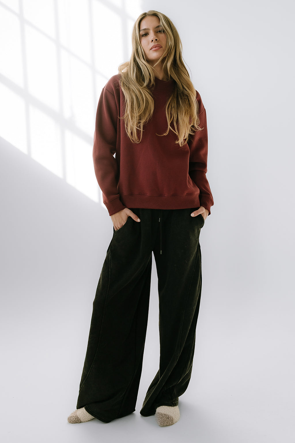 Sweatshirt in Burgundy