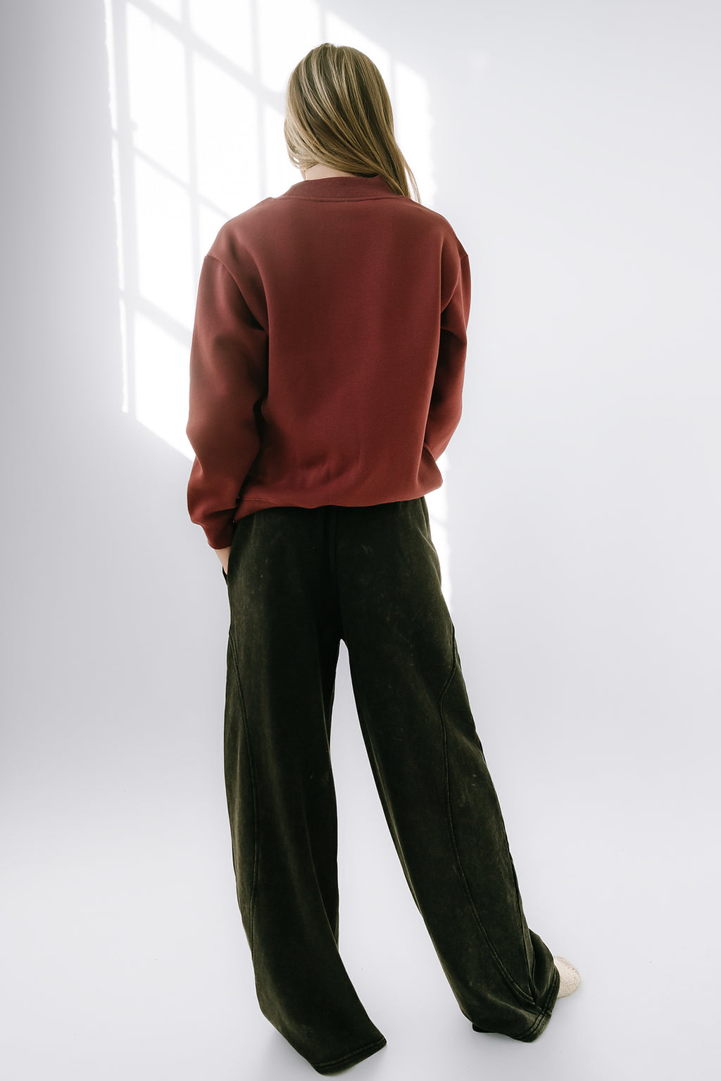 Oversized Sweatshirt in Burgundy