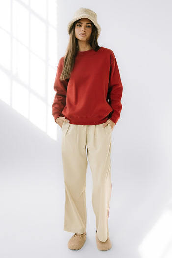 Marie Oversized Sweatshirt in Red - FINAL SALE