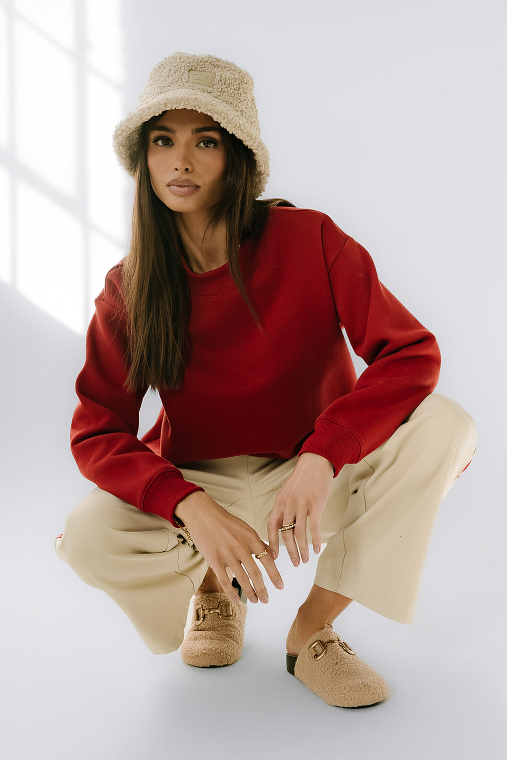 Marie Oversized Sweatshirt in Red - FINAL SALE