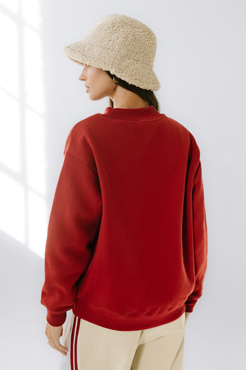 Marie Oversized Sweatshirt in Red - FINAL SALE