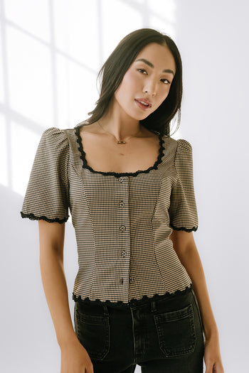 Marrel Gingham Blouse
